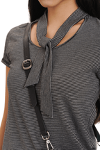 Striped Scarf - Neck Tee - COPPING THREADS - MOROMORO