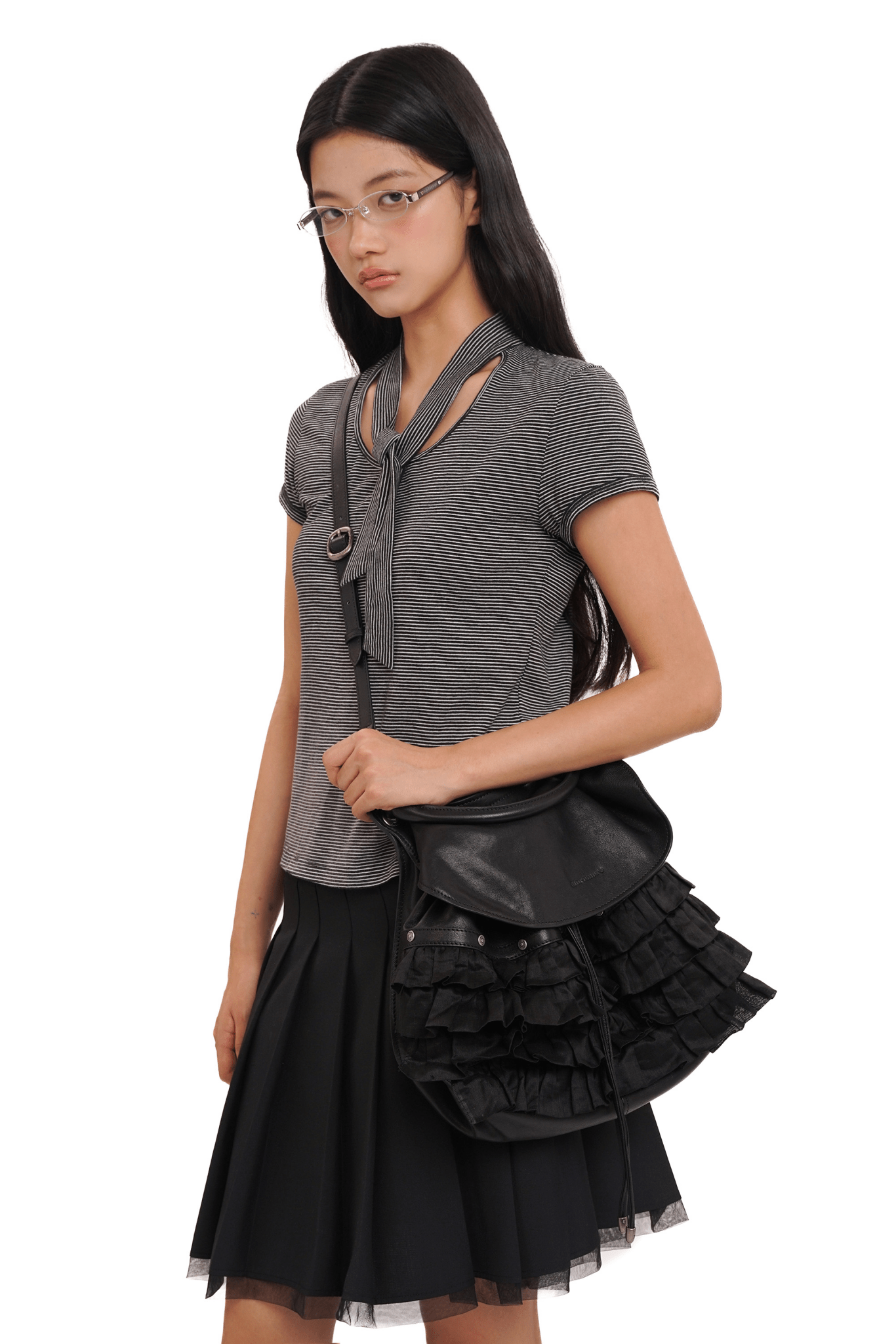 Striped Scarf - Neck Tee - COPPING THREADS - MOROMORO