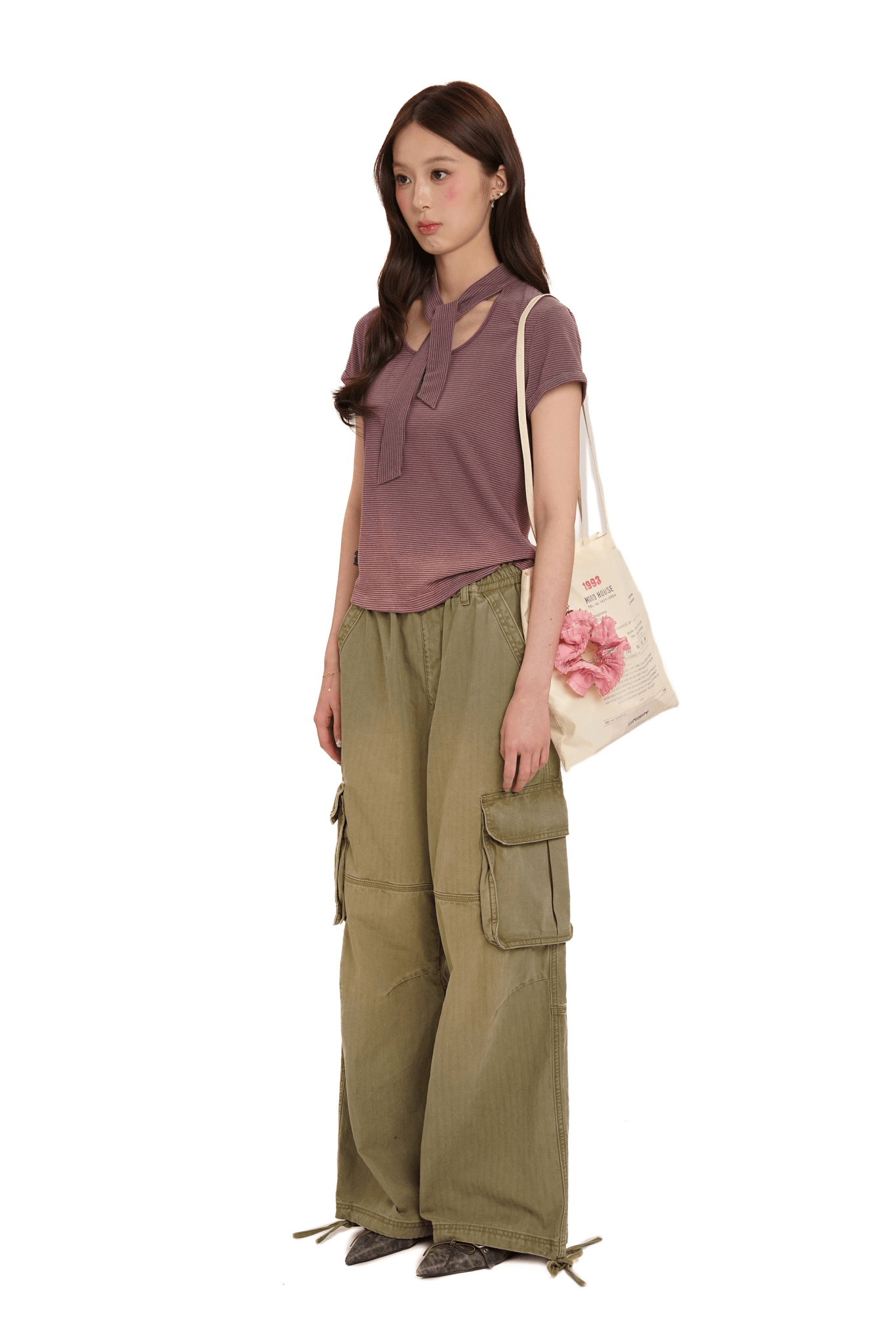 Striped Scarf - Neck Tee - COPPING THREADS - MOROMORO