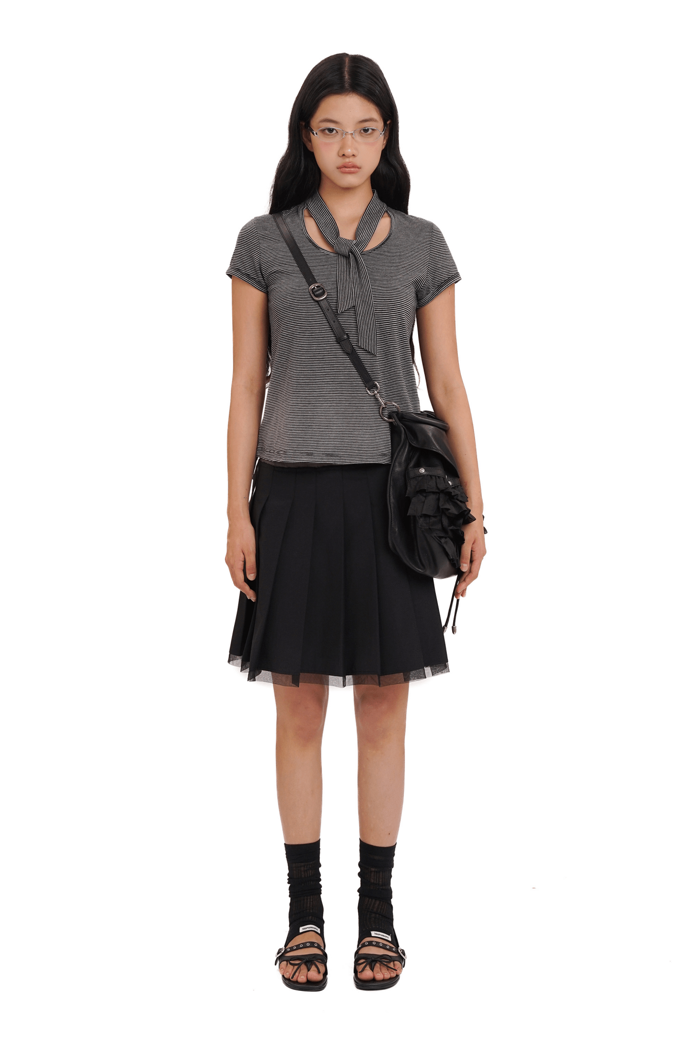 Striped Scarf - Neck Tee - COPPING THREADS - MOROMORO