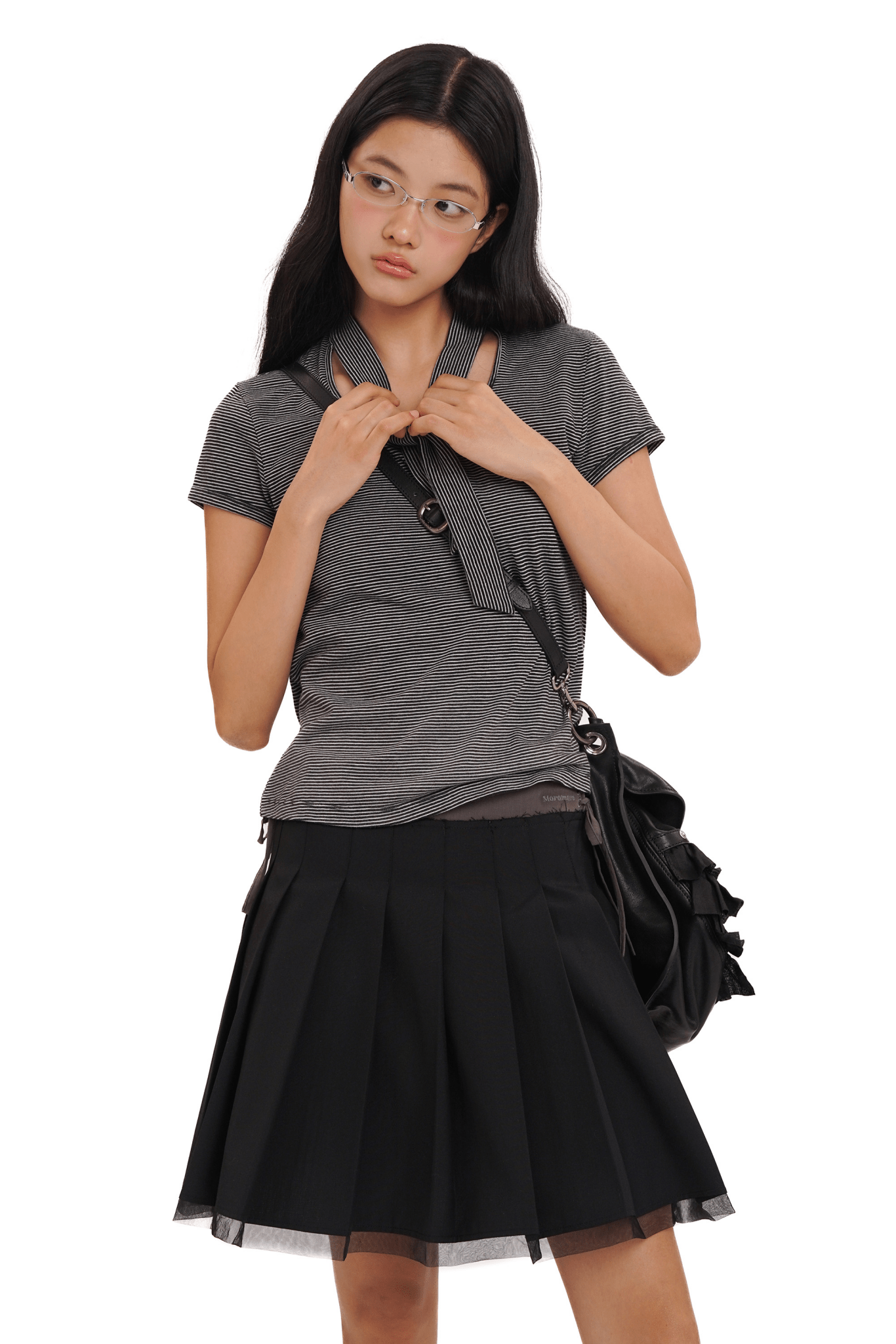 Striped Scarf - Neck Tee - COPPING THREADS - MOROMORO