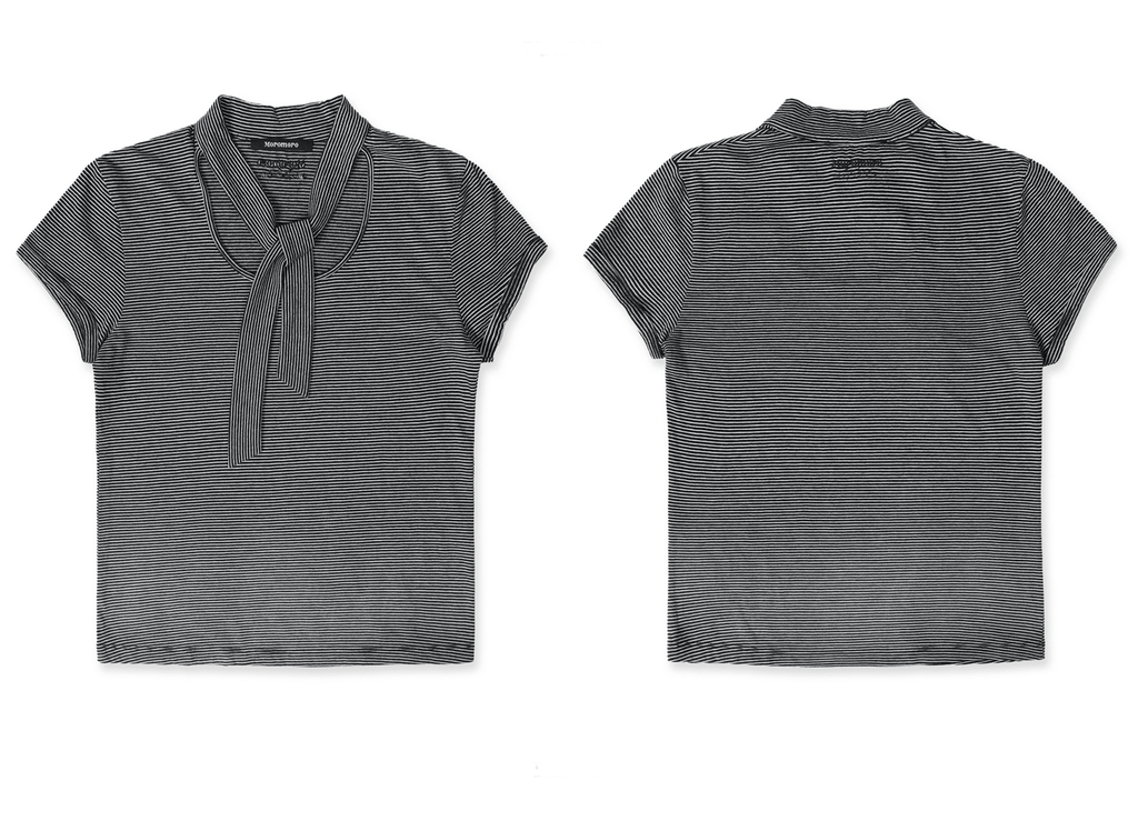 Striped Scarf - Neck Tee - COPPING THREADS - MOROMORO