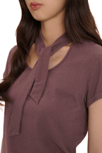 Striped Scarf - Neck Tee - COPPING THREADS - MOROMORO