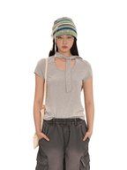 Striped Scarf - Neck Tee - COPPING THREADS - MOROMORO