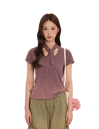 Striped Scarf - Neck Tee - COPPING THREADS - MOROMORO