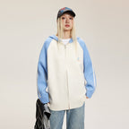 Striped Sleeves Colorblock Hoodie Sweater - COPPING THREADS - CATTEE