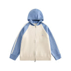 Striped Sleeves Colorblock Hoodie Sweater - COPPING THREADS - CATTEE