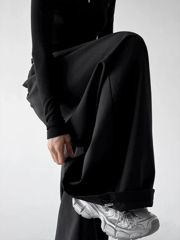 Striped-Waist Wide-Leg Pants - COPPING THREADS - CT ORIGINALS