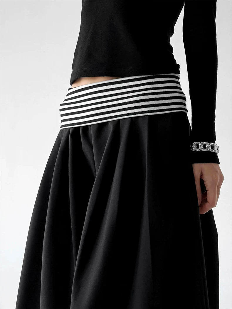 Striped-Waist Wide-Leg Pants - COPPING THREADS - CT ORIGINALS