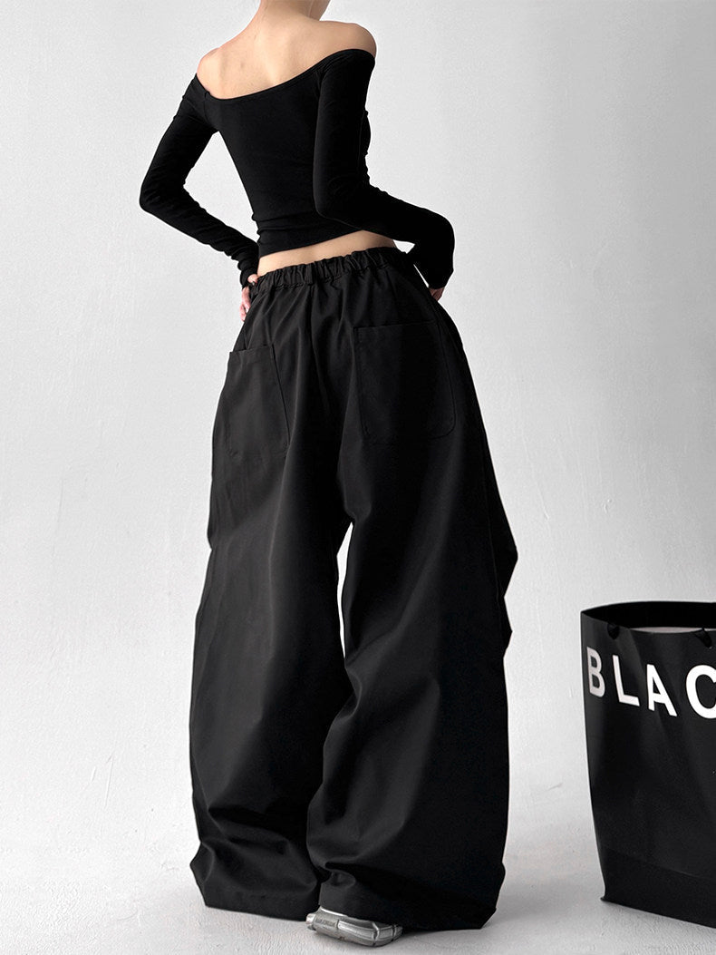 Structured-Waist Cargo Wide-Leg Pants - CT623 - COPPING THREADS - CT ORIGINALS