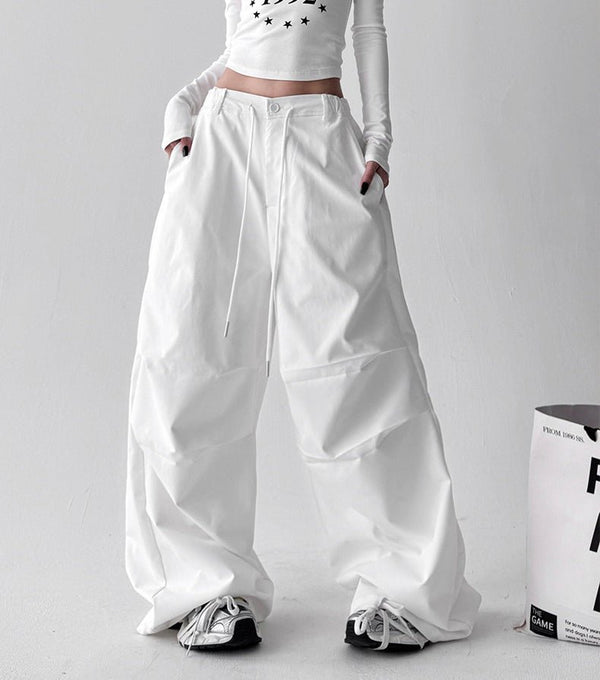 Structured-Waist Cargo Wide-Leg Pants - CT623 - COPPING THREADS - CT ORIGINALS