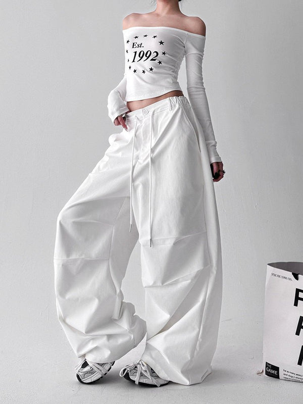 Structured-Waist Cargo Wide-Leg Pants - CT623 - COPPING THREADS - CT ORIGINALS