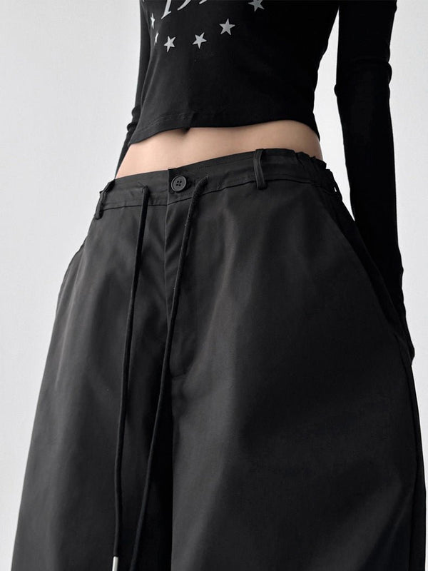 Structured-Waist Cargo Wide-Leg Pants - CT623 - COPPING THREADS - CT ORIGINALS