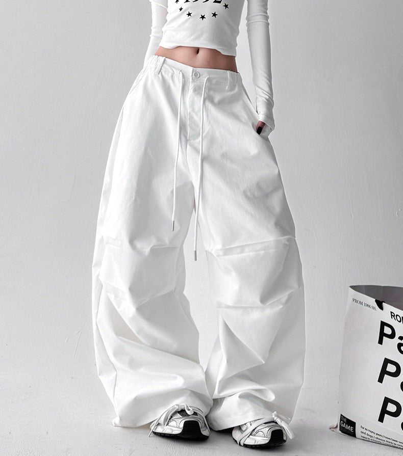 Structured-Waist Cargo Wide-Leg Pants - CT623 - COPPING THREADS - CT ORIGINALS