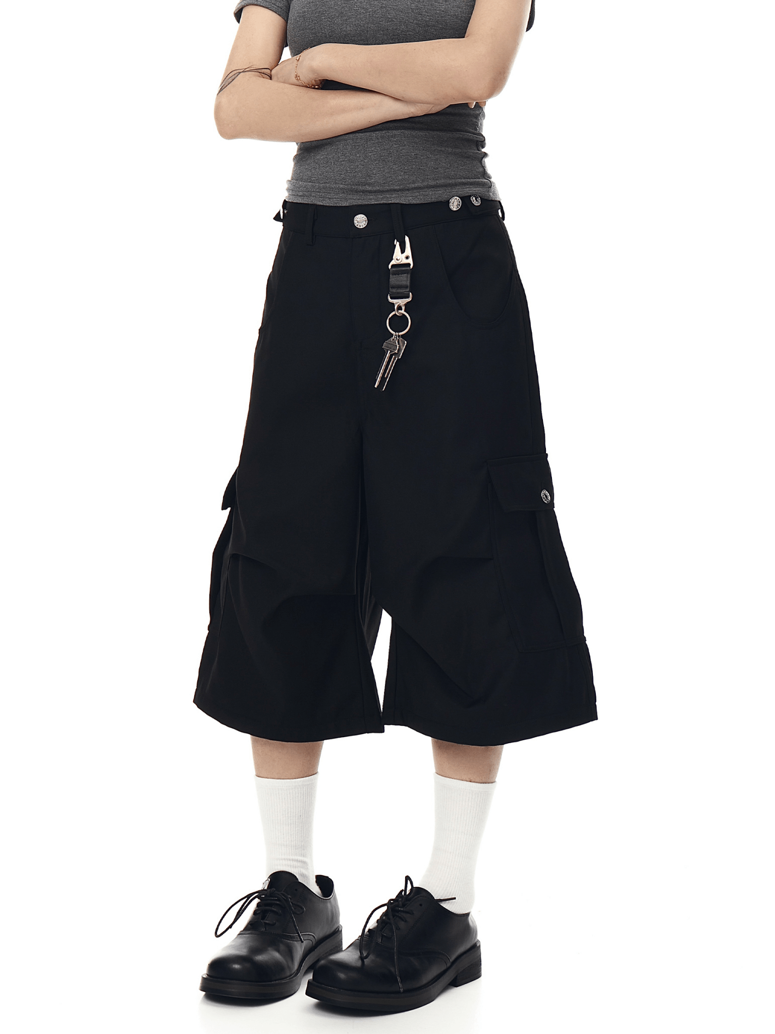 Structured Wide - Leg Cropped Utility Pants - COPPING THREADS - CT Select