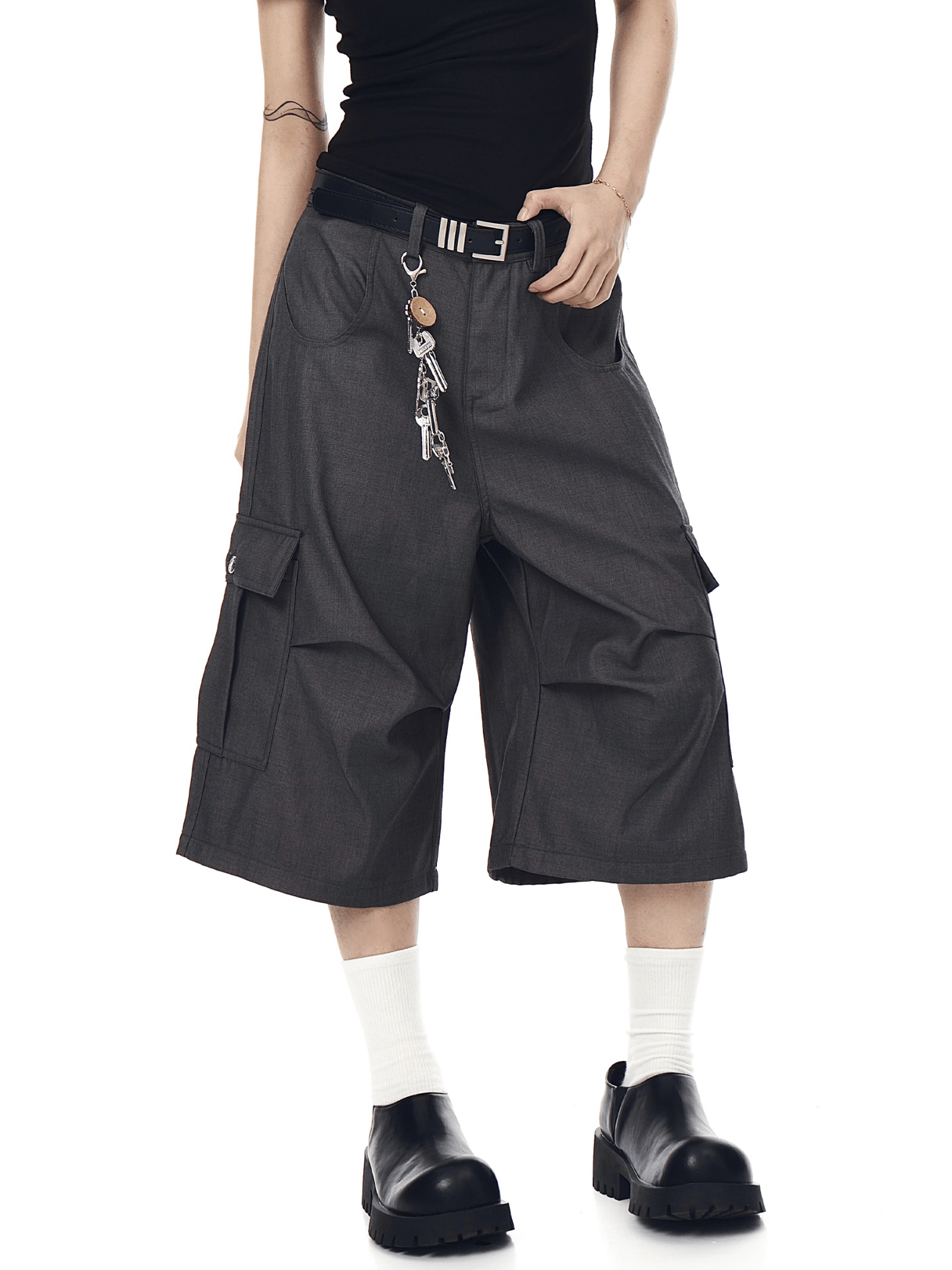 Structured Wide - Leg Cropped Utility Pants - COPPING THREADS - CT Select