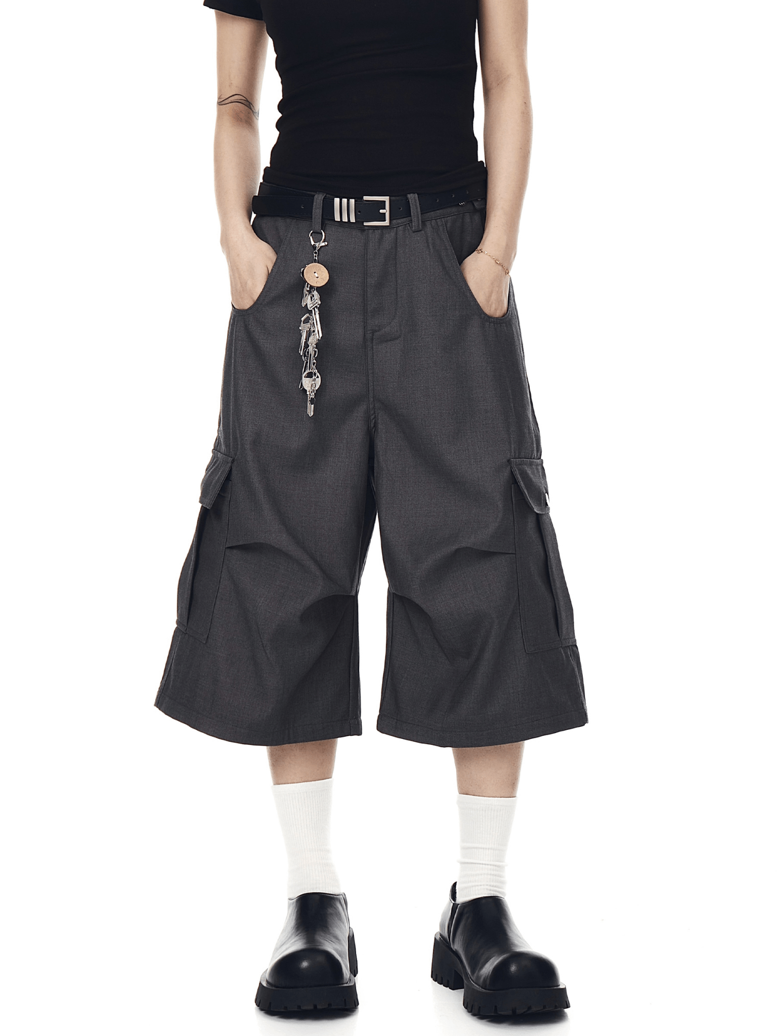Structured Wide - Leg Cropped Utility Pants - COPPING THREADS - CT Select