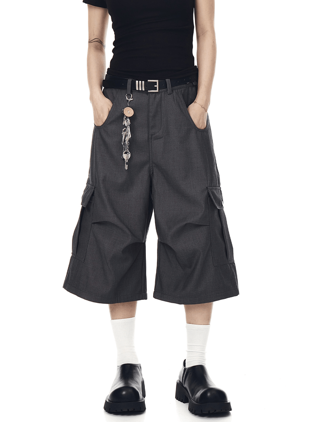 Structured Wide - Leg Cropped Utility Pants - COPPING THREADS - CT Select Hover Image
