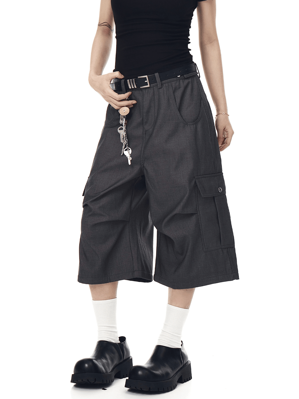 Structured Wide - Leg Cropped Utility Pants - COPPING THREADS - CT Select