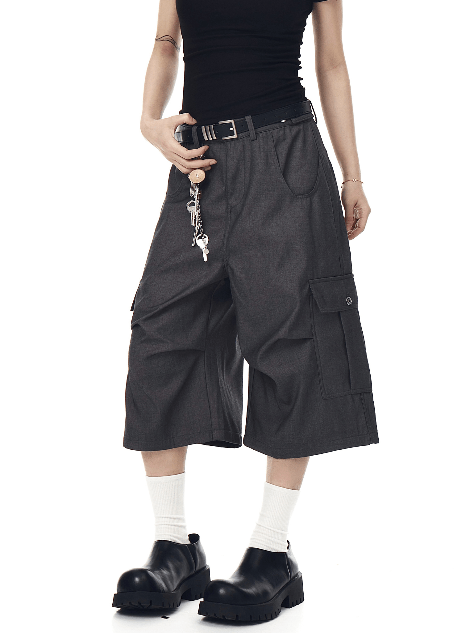 Structured Wide - Leg Cropped Utility Pants - COPPING THREADS - CT Select