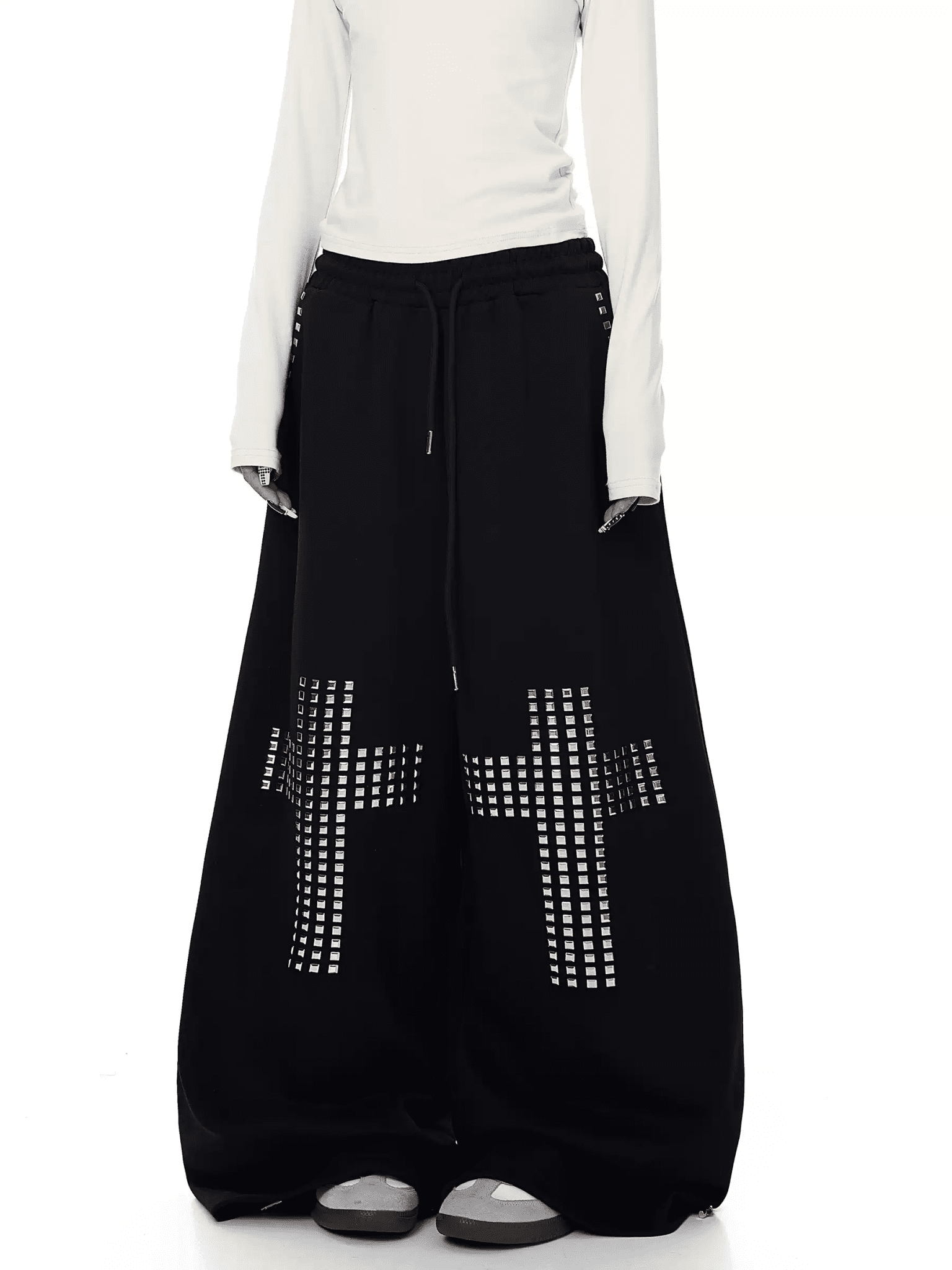 Studded Cross Wide-Leg Sweatpants Secondary image