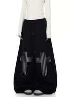 Studded Cross Wide - Leg Sweatpants - COPPING THREADS - CT Select