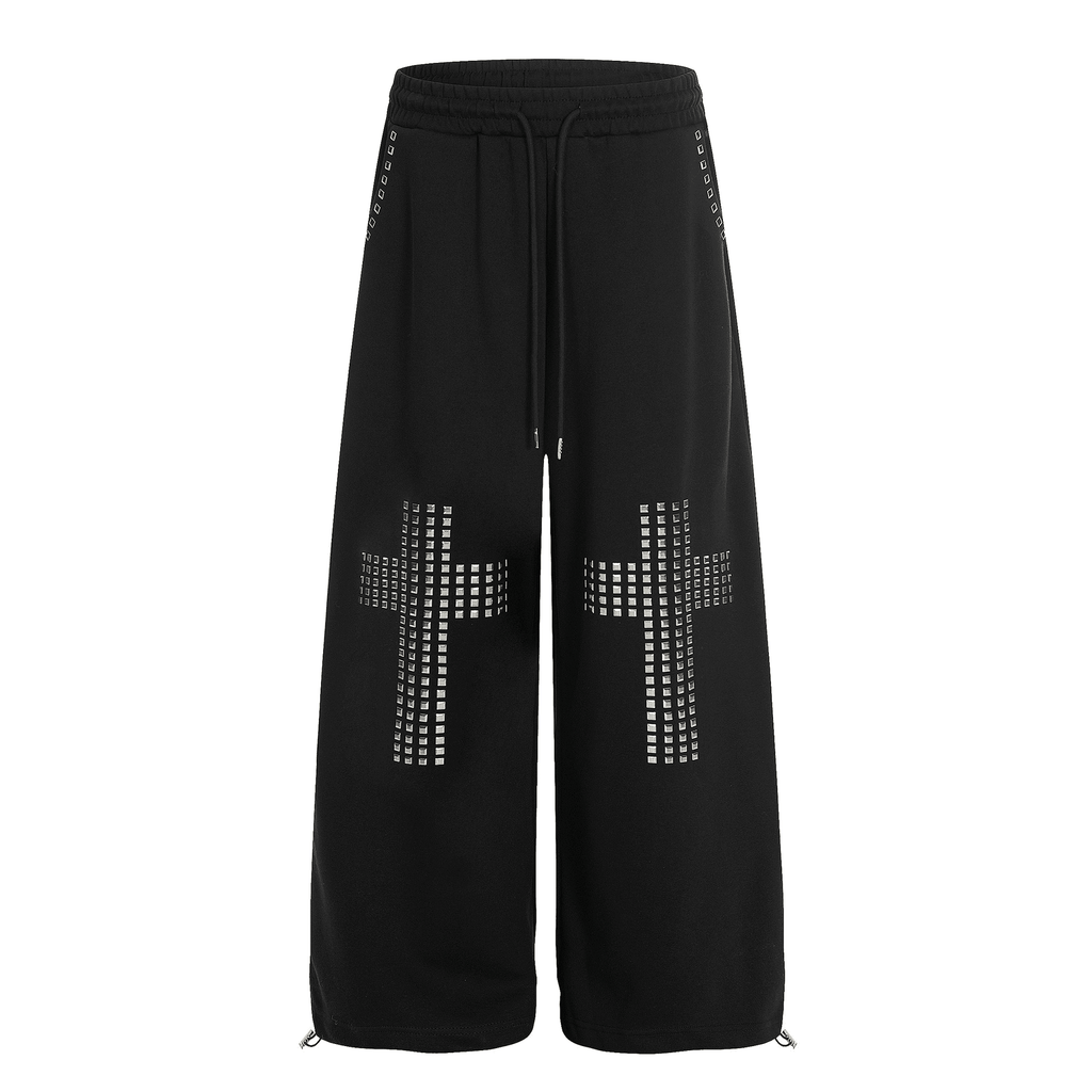 Studded Cross Wide - Leg Sweatpants - COPPING THREADS - CT Select