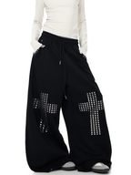 Studded Cross Wide - Leg Sweatpants - COPPING THREADS - CT Select