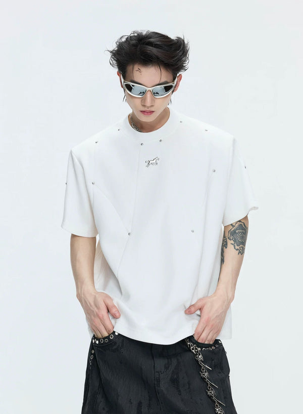Studded Deconstructed Boxy T-Shirt - COPPING THREADS - Argue Culture