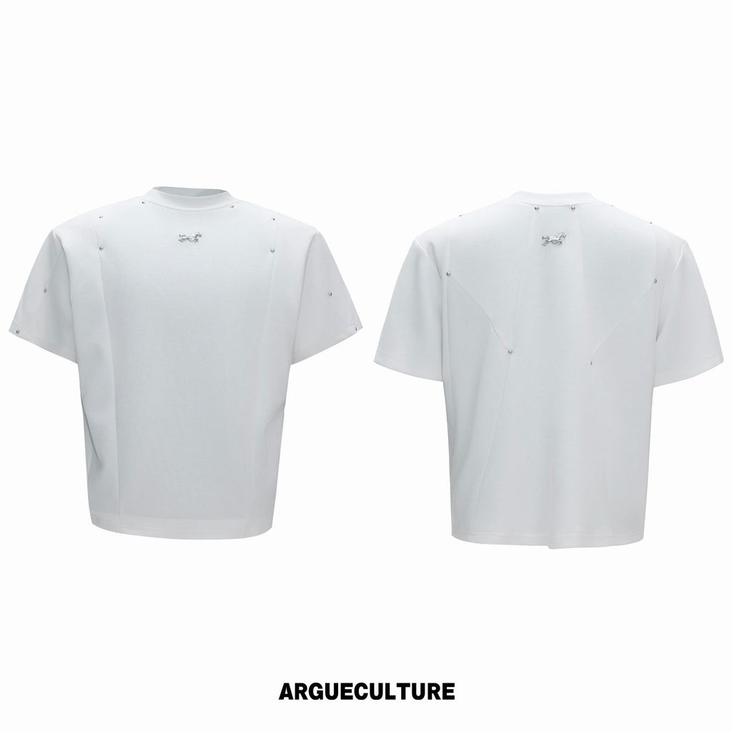 Studded Deconstructed Boxy T-Shirt - COPPING THREADS - Argue Culture