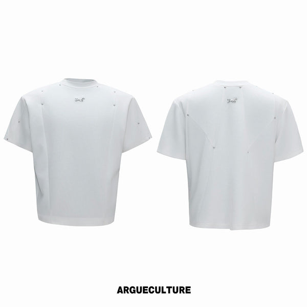 Studded Deconstructed Boxy T-Shirt - COPPING THREADS - Argue Culture