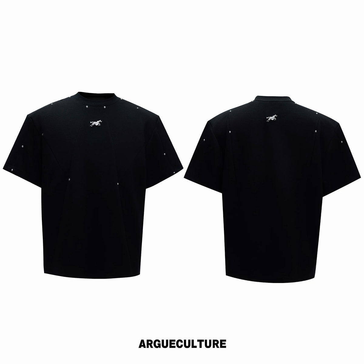 Studded Deconstructed Boxy T-Shirt - COPPING THREADS - Argue Culture
