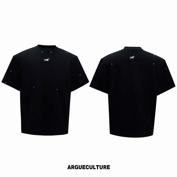 Studded Deconstructed Boxy T-Shirt - COPPING THREADS - Argue Culture