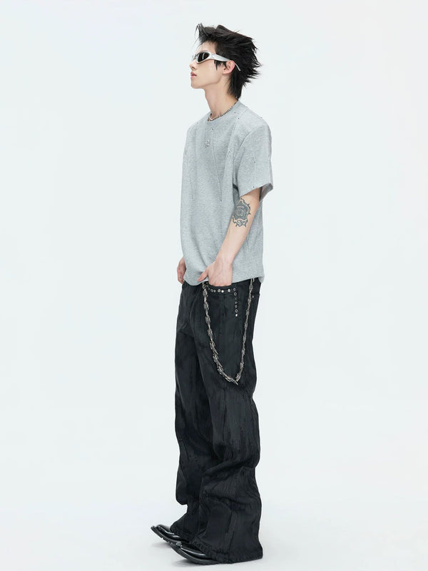 Studded Deconstructed Boxy T-Shirt - COPPING THREADS - Argue Culture