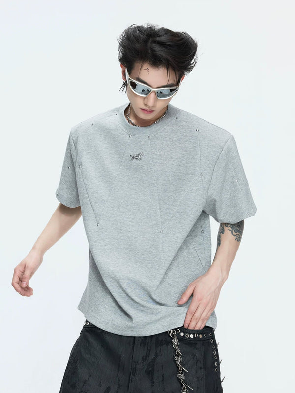 Studded Deconstructed Boxy T-Shirt - COPPING THREADS - Argue Culture