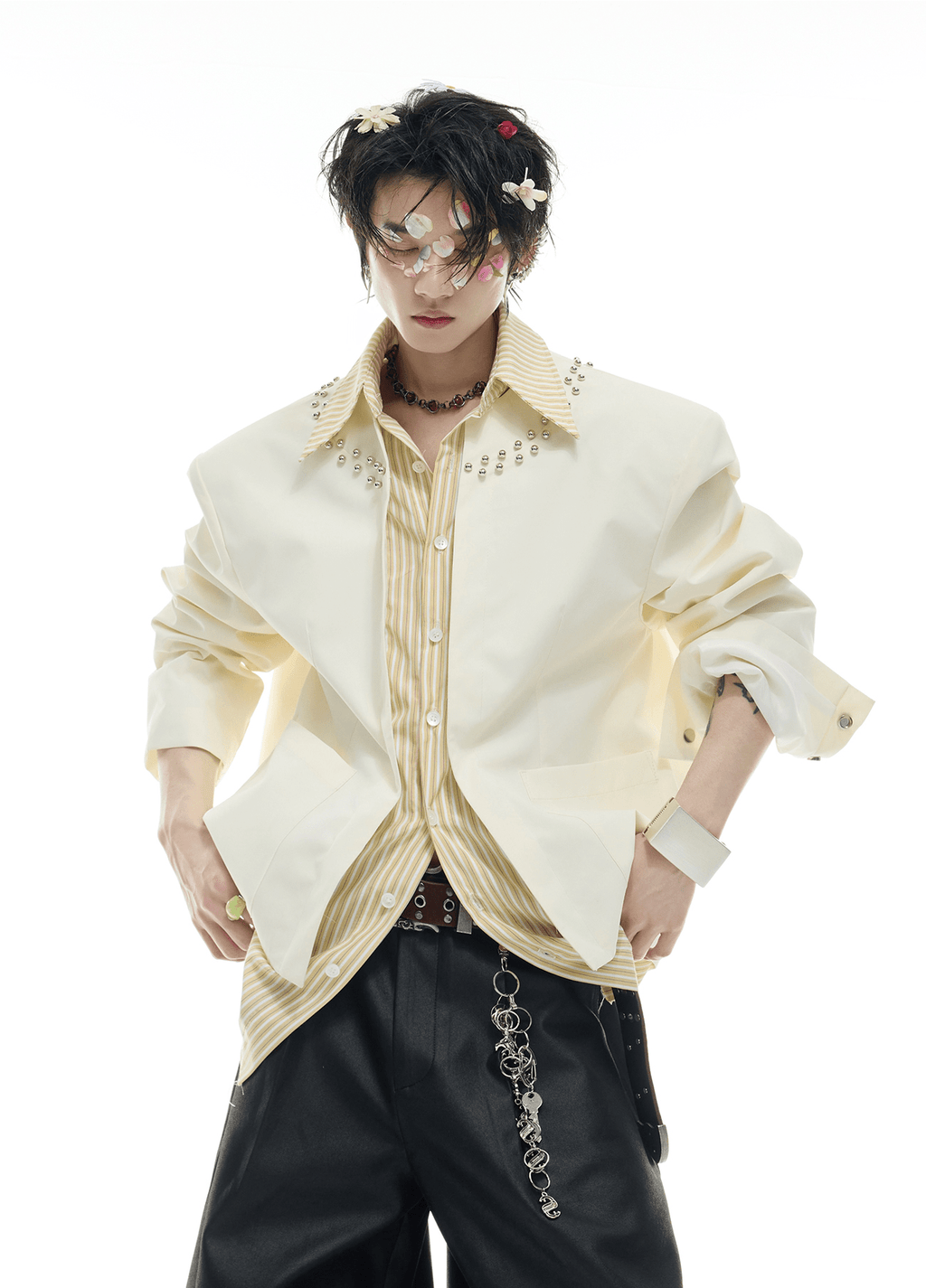 Studded Hybrid Shirt Jacket - COPPING THREADS - ArguE CulturE