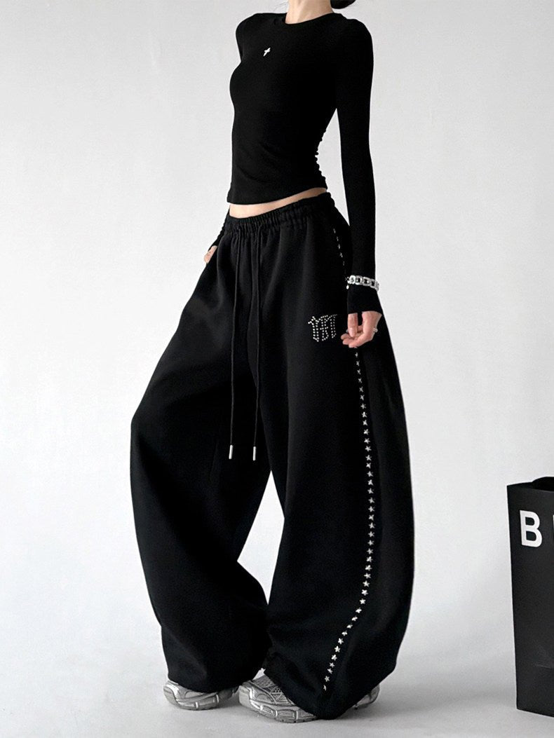 Studded Side-Seam Balloon Sweatpants - CT66211 Secondary image