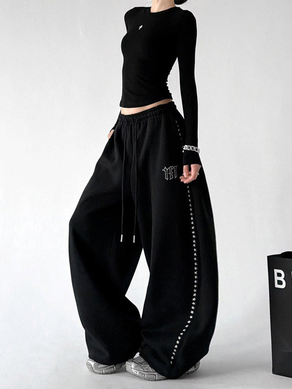 Studded Side-Seam Balloon Sweatpants - CT66211 - COPPING THREADS - CT ORIGINALS