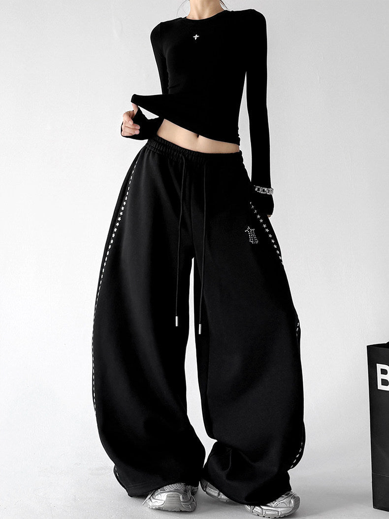 Studded Side-Seam Balloon Sweatpants - CT66211 - COPPING THREADS - CT ORIGINALS