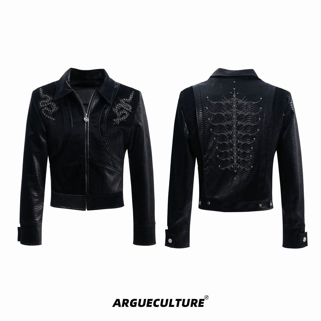 Studded Snake-Embroidered Jacket - COPPING THREADS - Argue Culture
