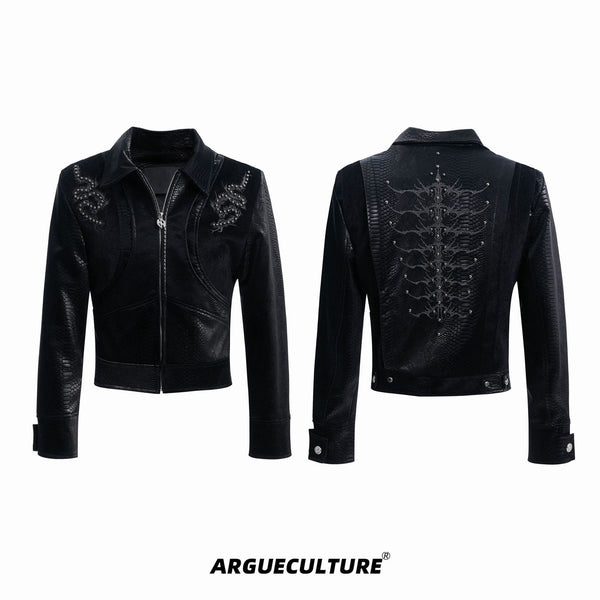 Studded Snake-Embroidered Jacket - COPPING THREADS - Argue Culture
