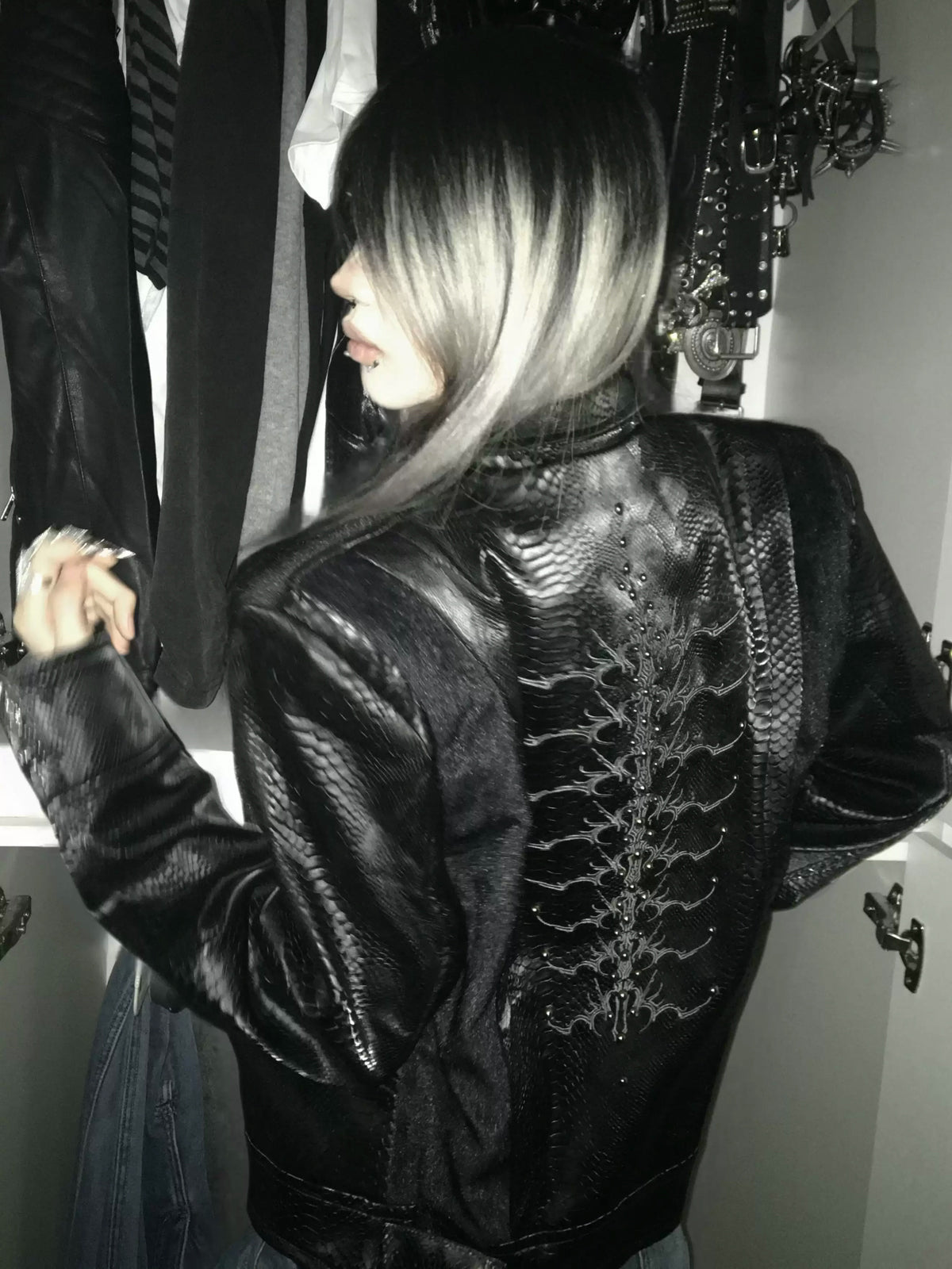 Studded Snake-Embroidered Jacket - COPPING THREADS - Argue Culture
