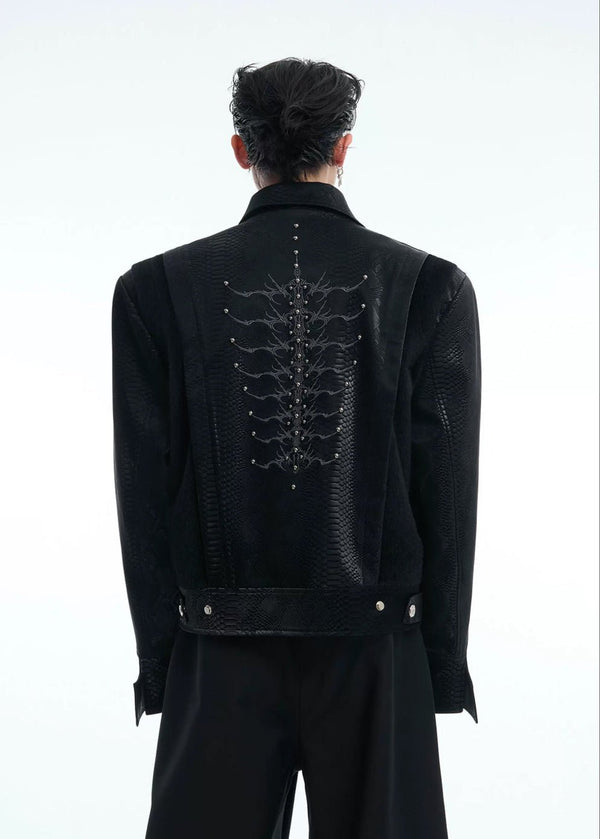 Studded Snake-Embroidered Jacket - COPPING THREADS - Argue Culture
