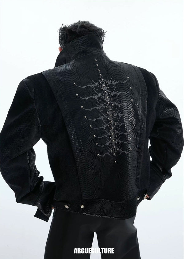 Studded Snake-Embroidered Jacket - COPPING THREADS - Argue Culture