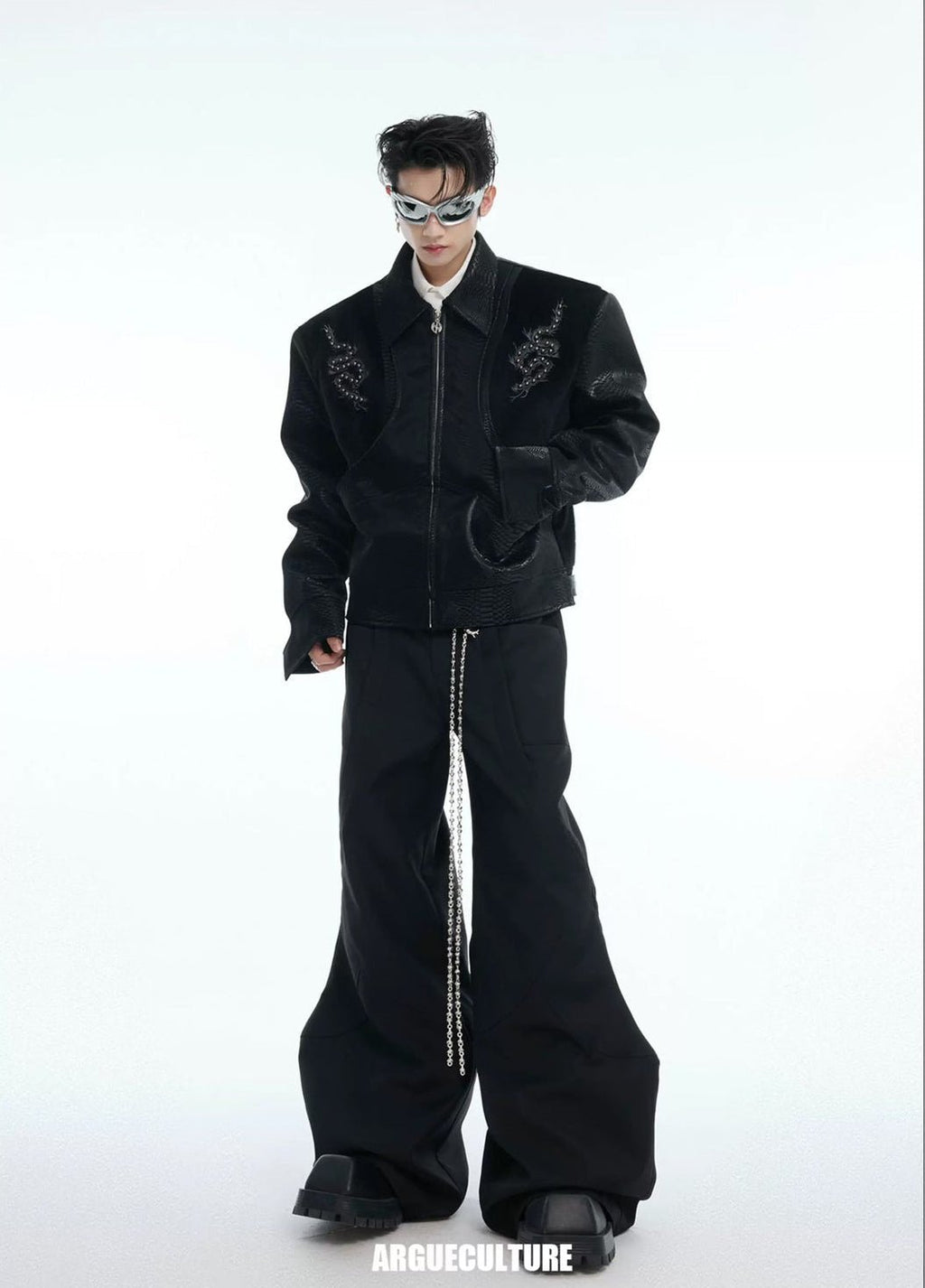 Studded Snake-Embroidered Jacket - COPPING THREADS - Argue Culture
