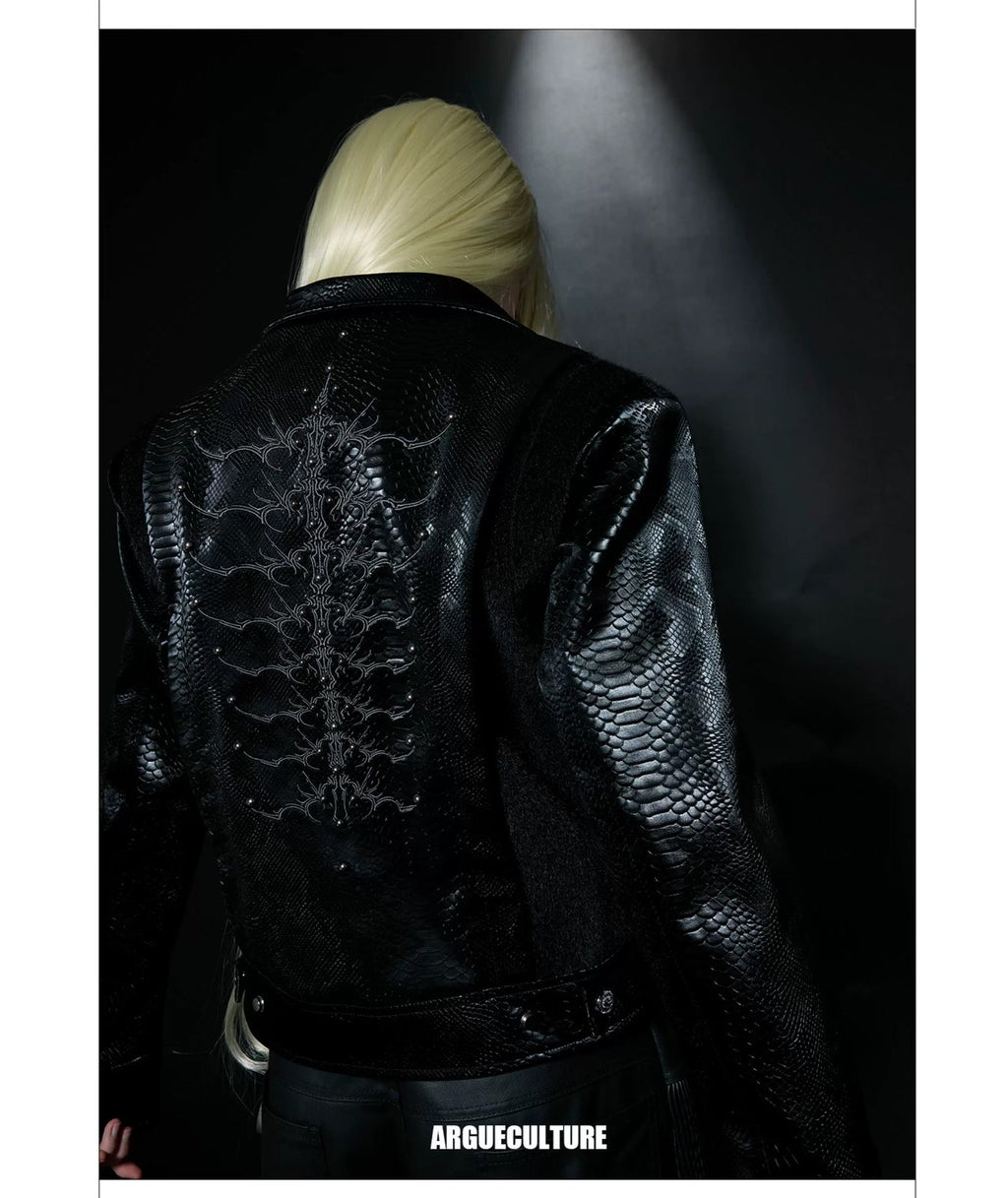 Studded Snake-Embroidered Jacket - COPPING THREADS - Argue Culture