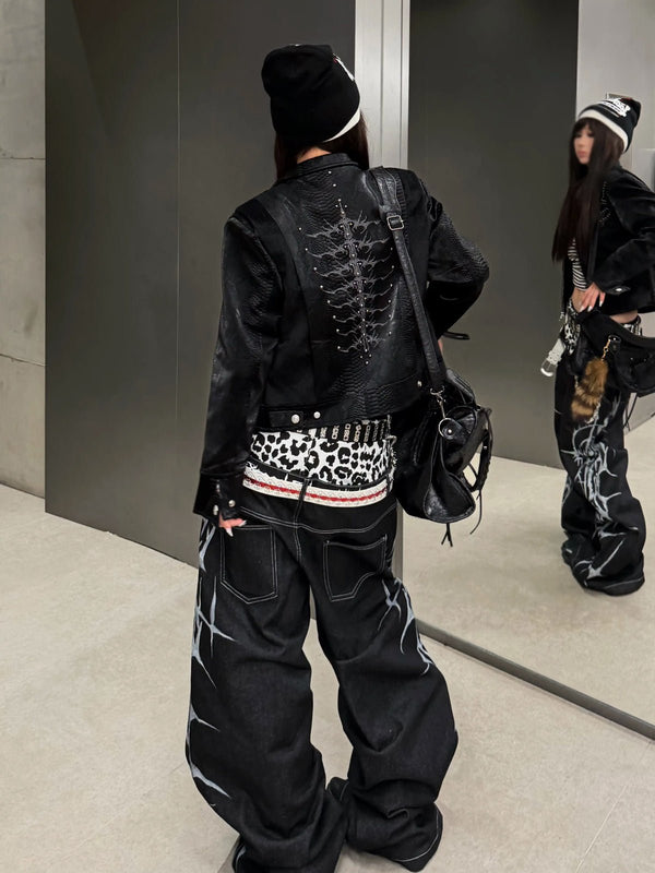 Studded Snake-Embroidered Jacket - COPPING THREADS - Argue Culture