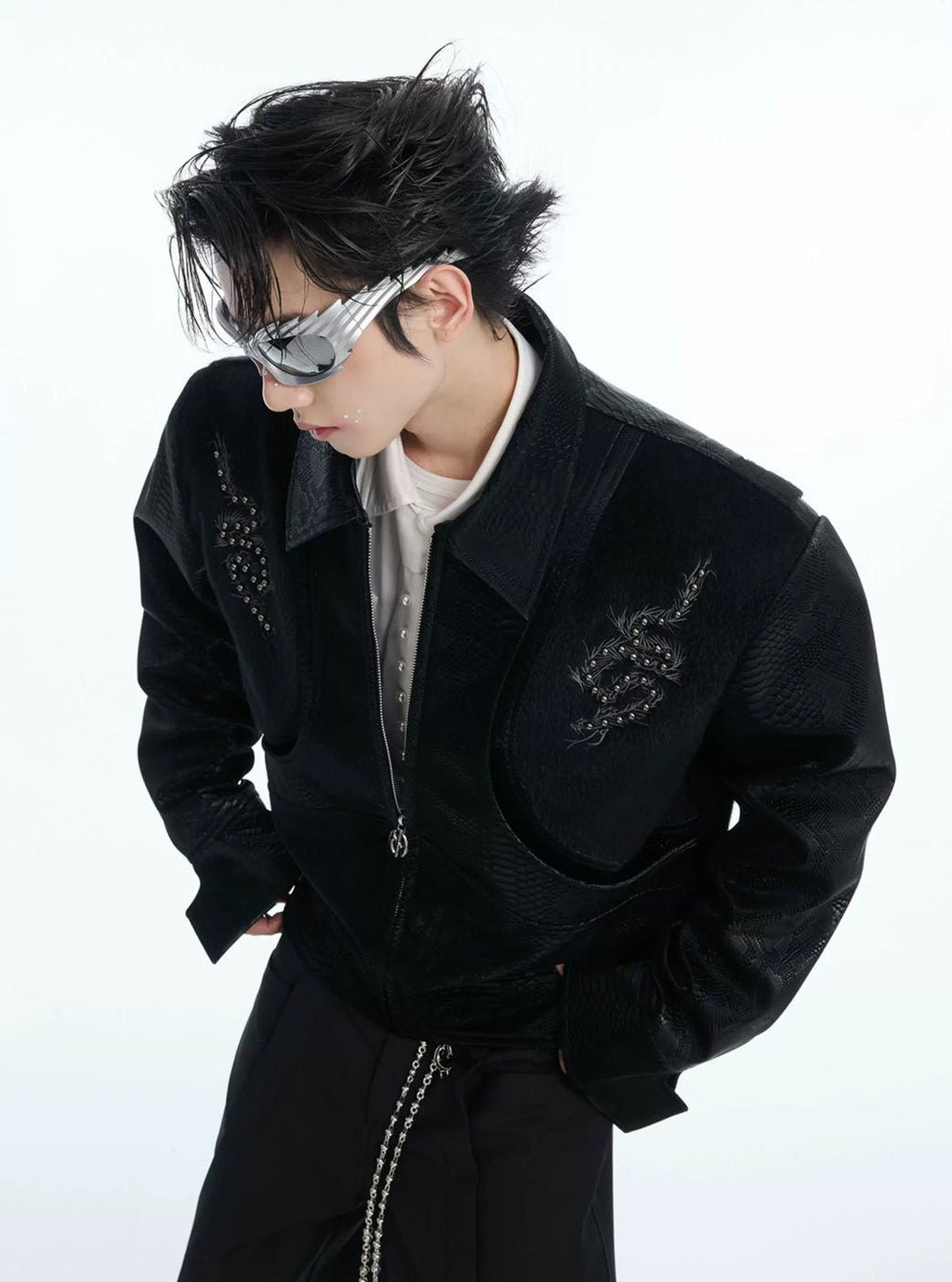 Studded Snake-Embroidered Jacket - COPPING THREADS - Argue Culture