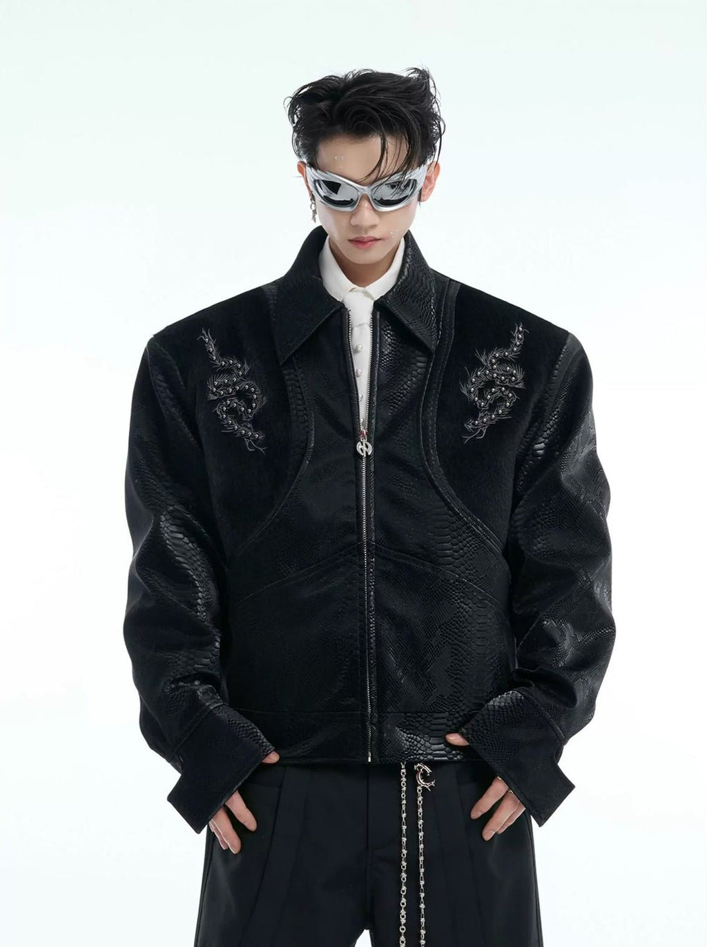 Studded Snake-Embroidered Jacket - COPPING THREADS - Argue Culture
