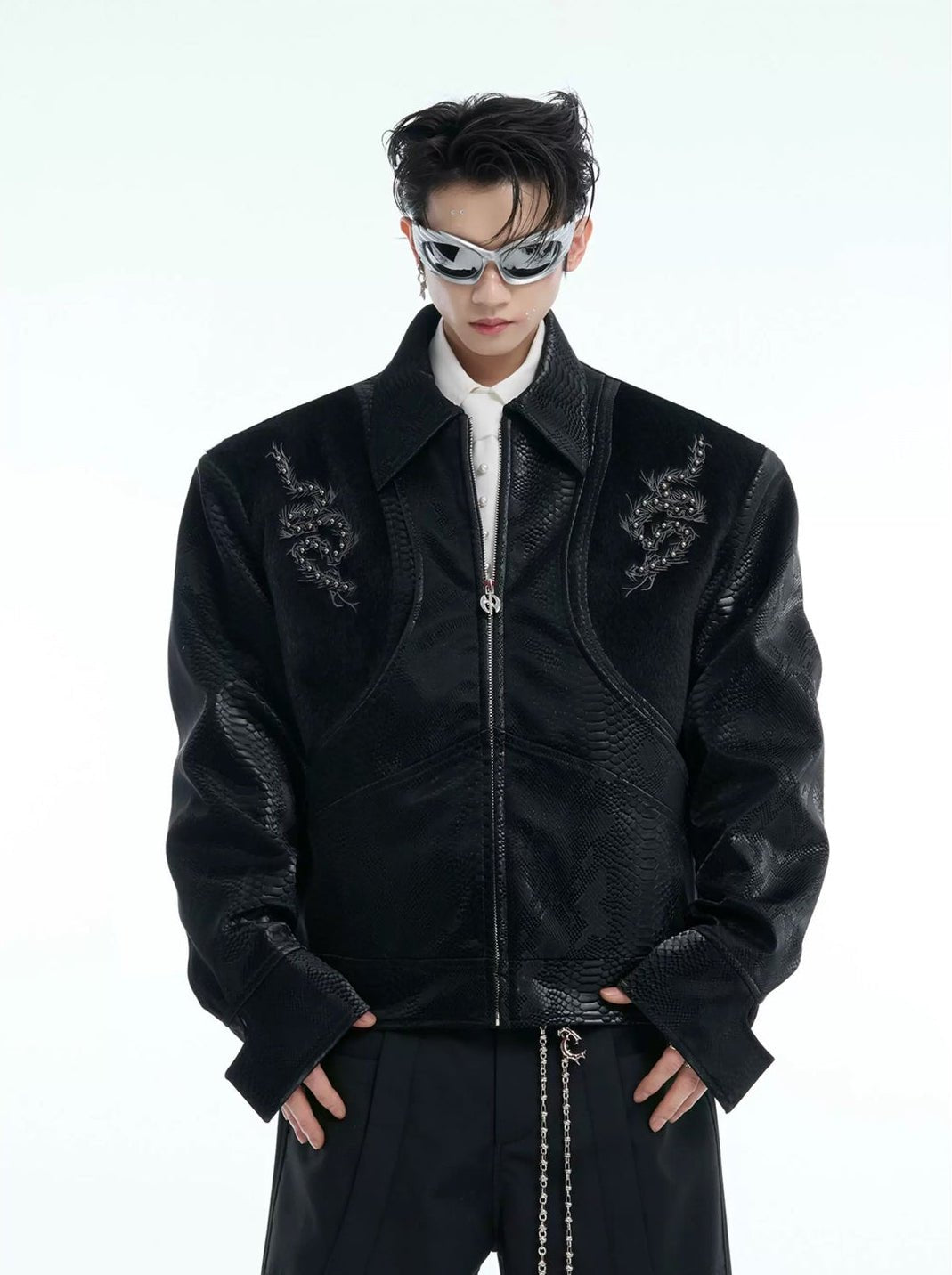 Studded Snake-Embroidered Jacket - COPPING THREADS - Argue Culture